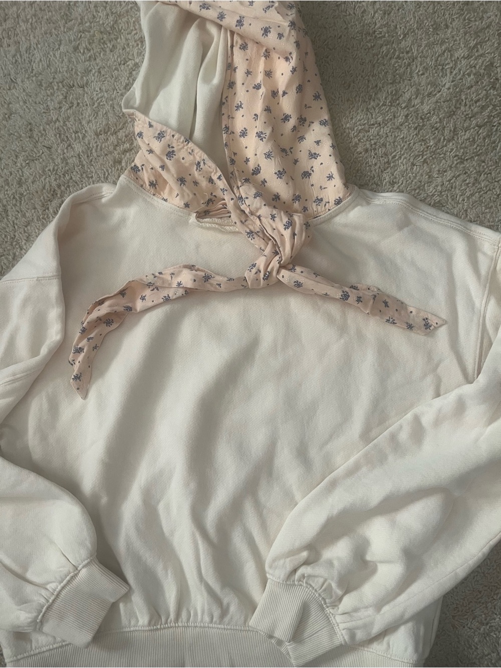 Free People Buttercup Combo Headscarf Hoodie, NWOT, Size Small